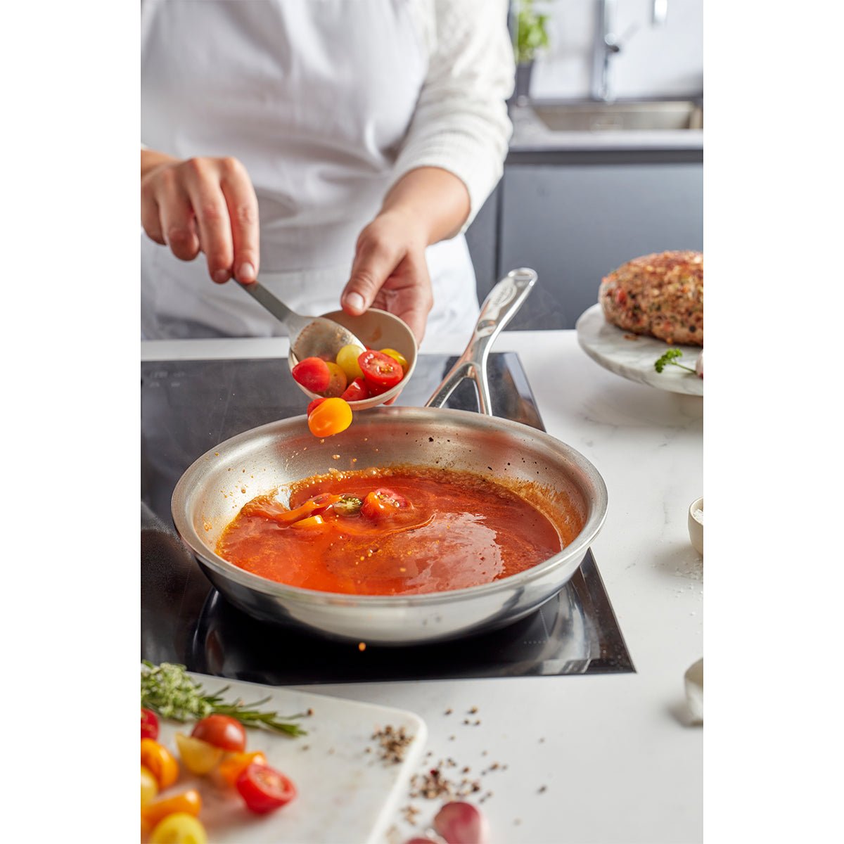 20 cm Stekepanne, 18/10 rustfritt stål, Sølv - DEMEYERE PROLINE - STEKEPANNE - Me & Max AS
