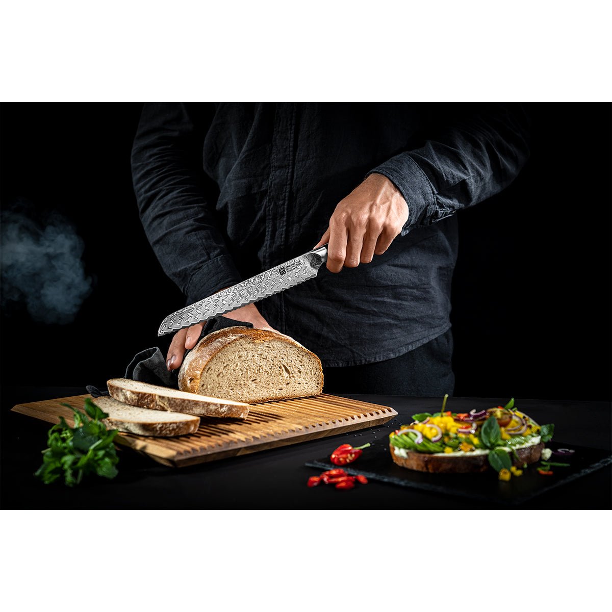 23cm Brødkniv, FC63 pulverstål, Gyotoh - ZWILLING TANREI - KNIVER - Me & Max AS