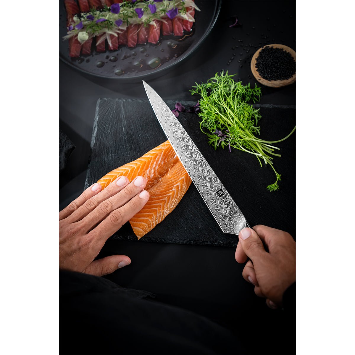 23cm Trancherkniv, FC63 pulverstål, Sujihiki - ZWILLING TANREI - KNIVER - Me & Max AS
