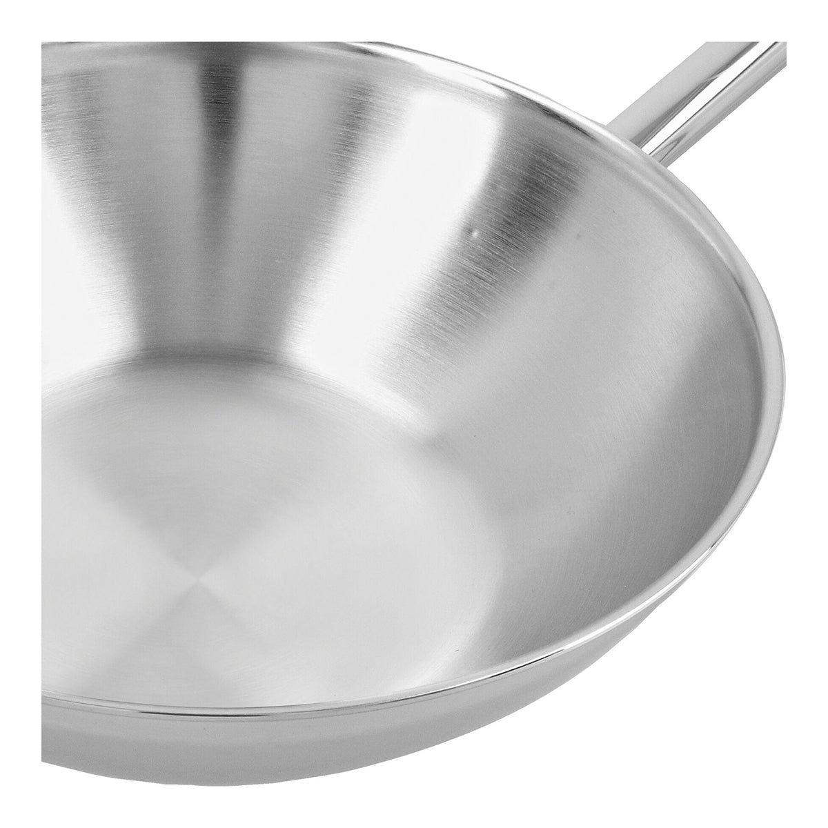 30cm Wok med flat bunn, 3,0l, 18/10 rustfrit stål - DEMEYERE APOLLO 7 - WOK - Me & Max AS