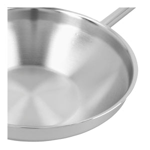 36cm Wok med flat bunn, ekstra håndtak, 6,0l, 18/10 rustfrit stål - DEMEYERE APOLLO 7 - WOK - Me & Max AS