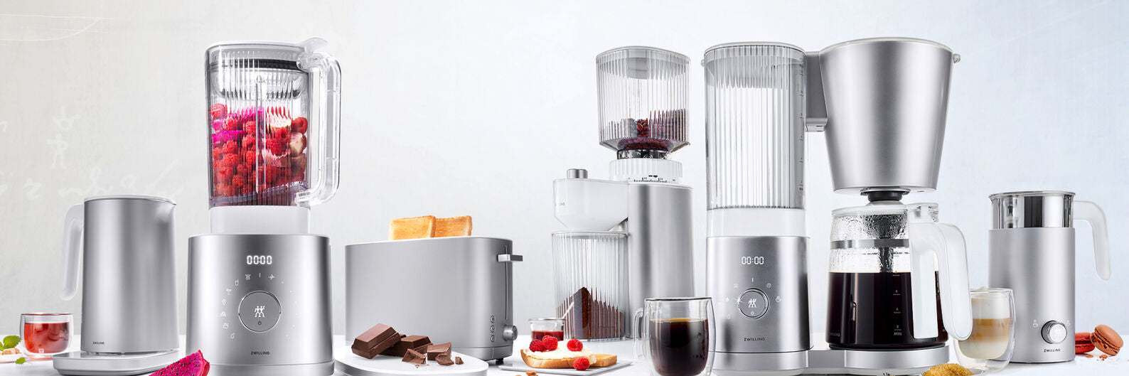 Stor samling av ZWILLING ENFINIGY produkter, sølvfarget - Me & Max AS