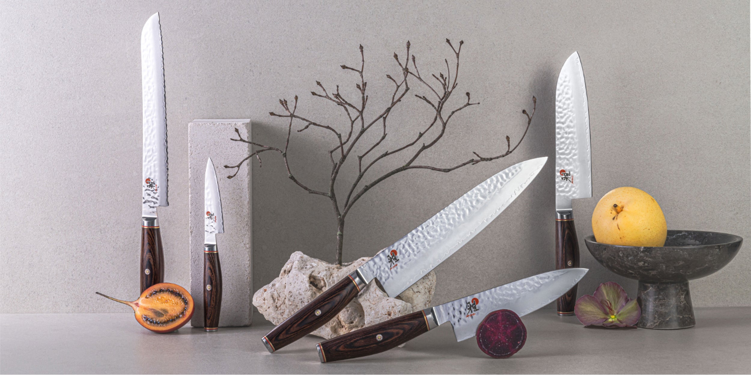 Samling av MIYABI 6000MCT kniver - Me 6 Max AS