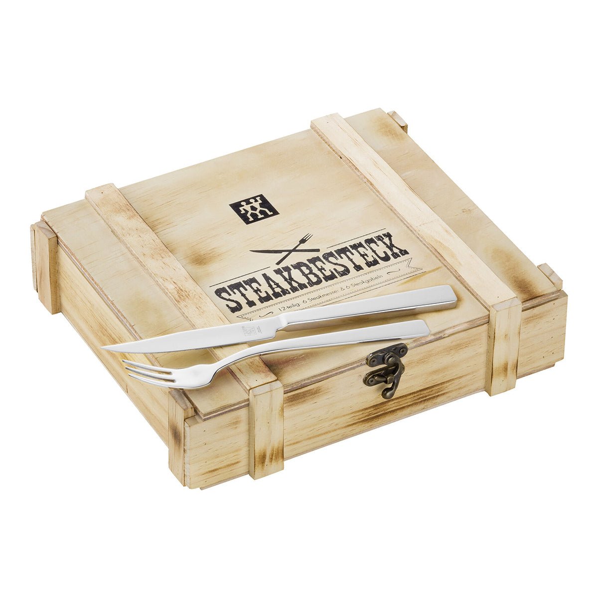 Bestikksett Biffkniver og - gafler, 6 x 2stk, 18/10 stål - ZWILLING BESTIKK - BESTIKK - Me & Max AS