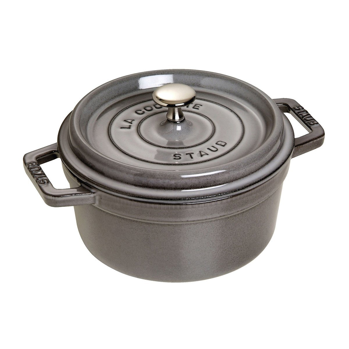Cocotte Gryte 10cm / 0,25l, Rund, Grafittgrå, Støpejern - STAUB 🇫🇷 - GRYTE - Me & Max AS