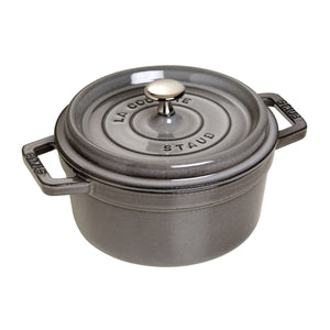 Cocotte Gryte 10cm / 0,25l, Rund, Grafittgrå, Støpejern - STAUB 🇫🇷 - GRYTE - Me & Max AS