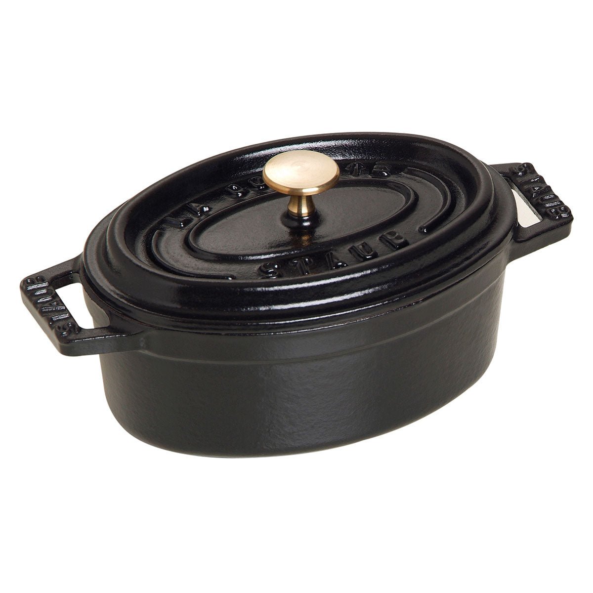 Cocotte Gryte 15 cm / 0,60l, Oval, Svart, Støpejern - STAUB 🇫🇷 - GRYTE - Me & Max AS