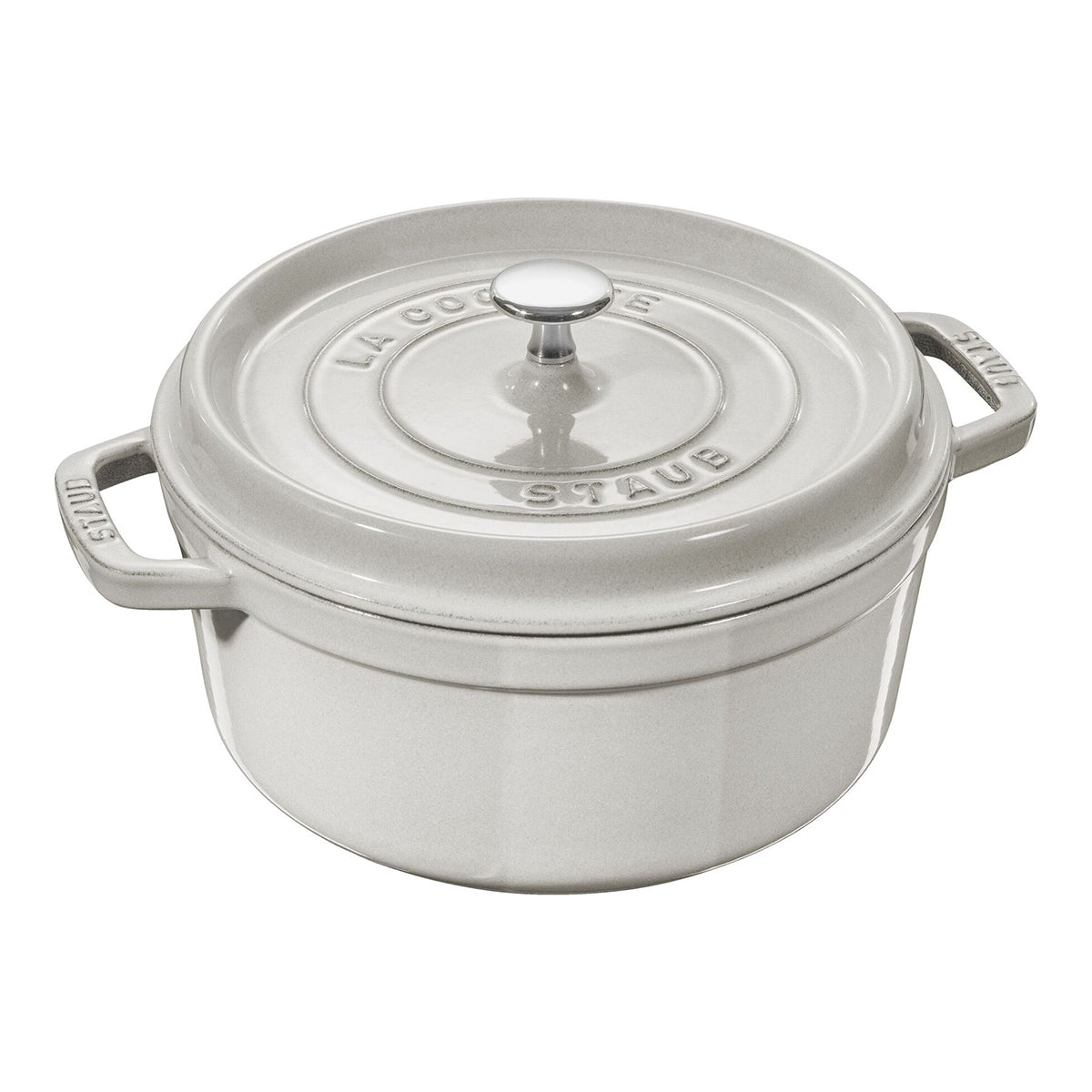 Cocotte Gryte 18cm / 1,7l, Rund, White Truffle, Støpejern - STAUB 🇫🇷 - GRYTE - Me & Max AS
