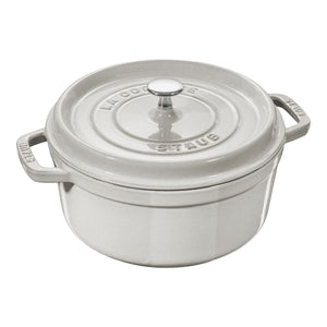 Cocotte Gryte 18cm / 1,7l, Rund, White Truffle, Støpejern - STAUB 🇫🇷 - GRYTE - Me & Max AS