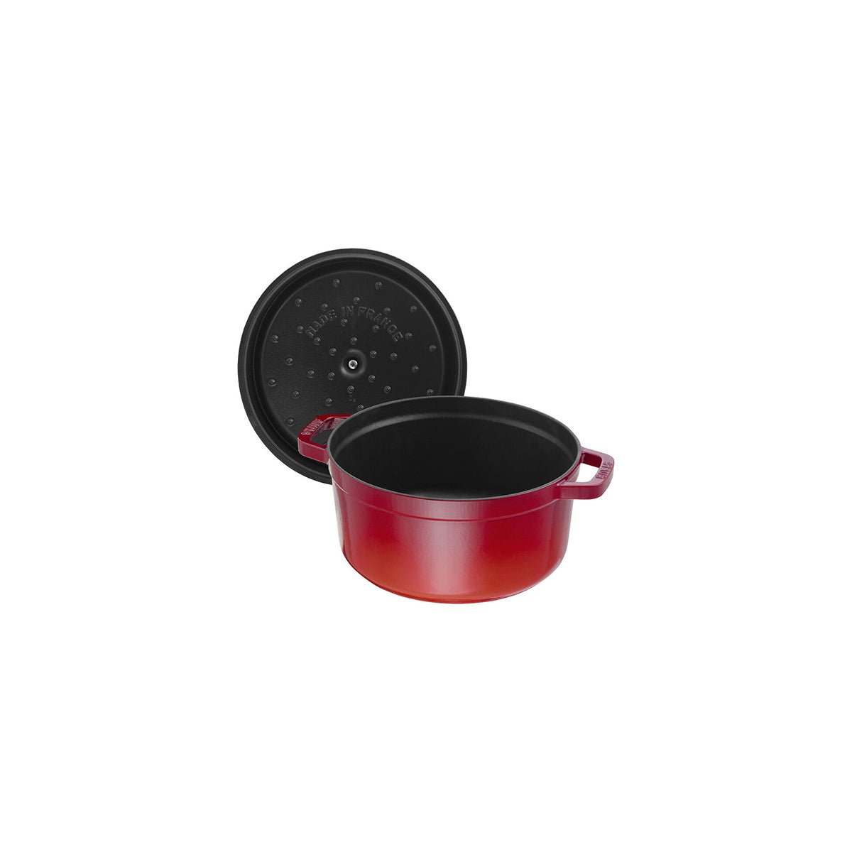 Cocotte Gryte 24cm / 3,7l, Rund, Kirsebærrød, Støpejern - STAUB 🇫🇷 - GRYTE - Me & Max AS