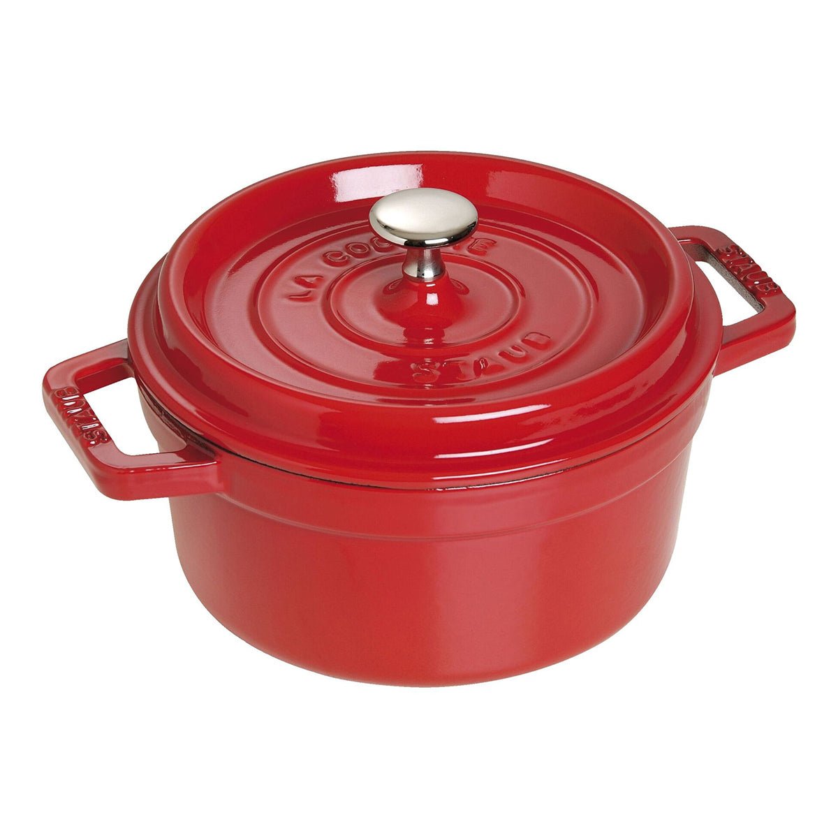 Cocotte Gryte 24cm / 3,7l, Rund, Kirsebærrød, Støpejern - STAUB 🇫🇷 - GRYTE - Me & Max AS
