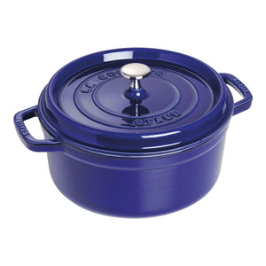 Cocotte Gryte 26cm / 5,2l, Rund, Mørkeblå, Støpejern - STAUB 🇫🇷 - GRYTE - Me & Max AS