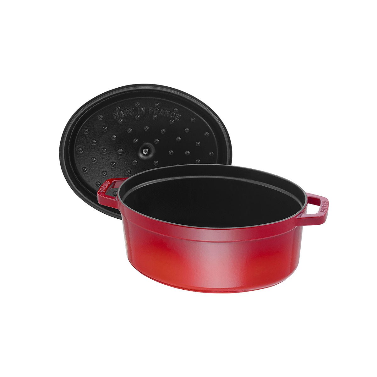 Cocotte Gryte 27 cm / 3,2 l, Oval, Rød, Støpejern - STAUB 🇫🇷 - GRYTE - Me & Max AS