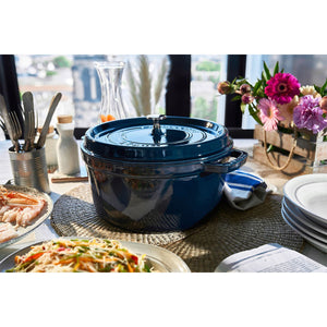 Cocotte Gryte 28 cm / 6,75 l, Rund, La Mer, Støpejern - STAUB 🇫🇷 - GRYTE - Me & Max AS