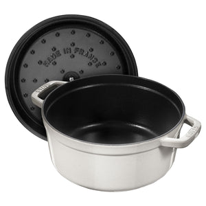 Cocotte Gryte 28 cm / 6,75 l, Rund, White Truffle, Støpejern - STAUB 🇫🇷 - GRYTE - Me & Max AS