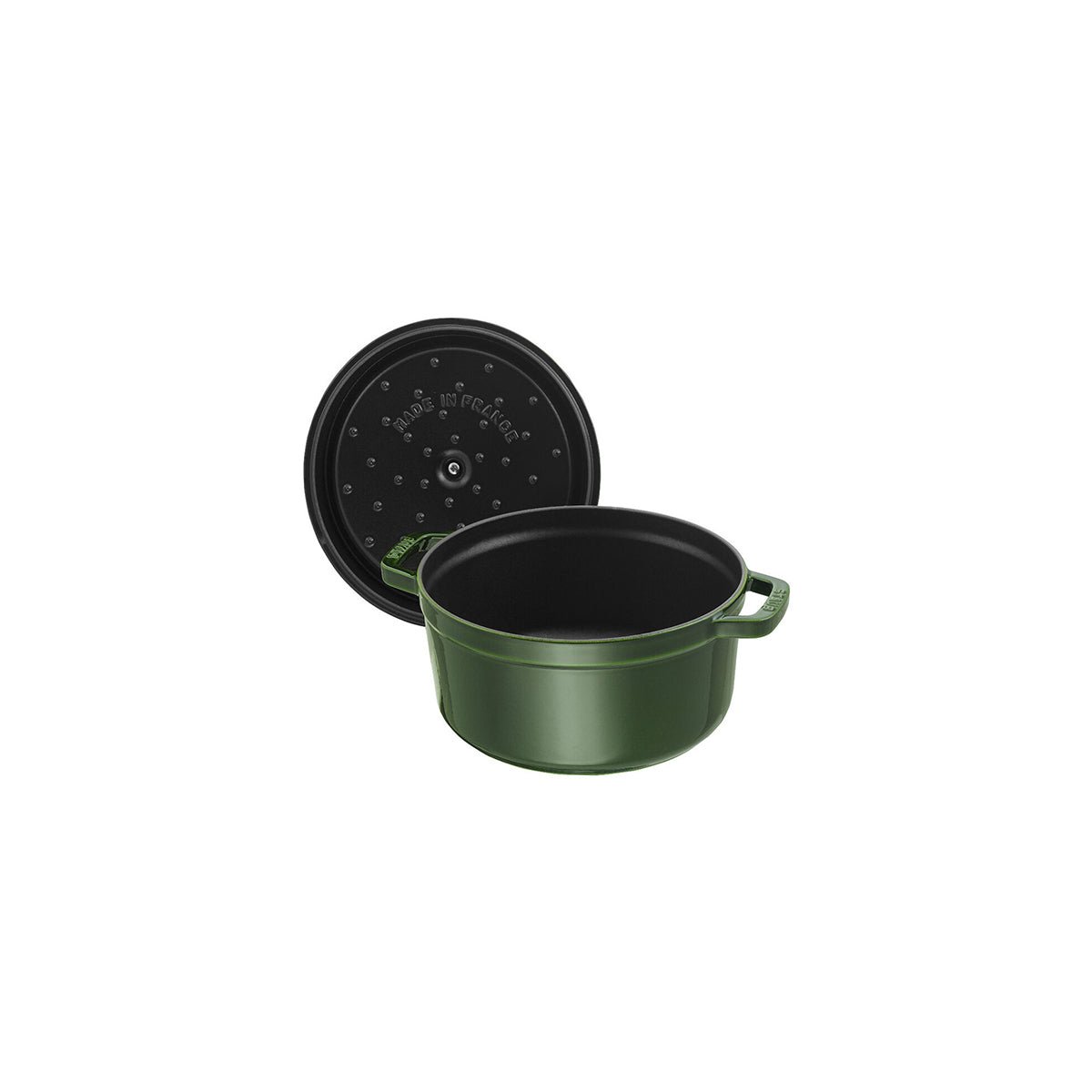 Cocotte Gryte 28cm / 6,7l, Rund, Basilikumgrønn, Støpejern - STAUB 🇫🇷 - GRYTE - Me & Max AS