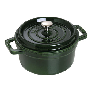 Cocotte Gryte 28cm / 6,7l, Rund, Basilikumgrønn, Støpejern - STAUB 🇫🇷 - GRYTE - Me & Max AS