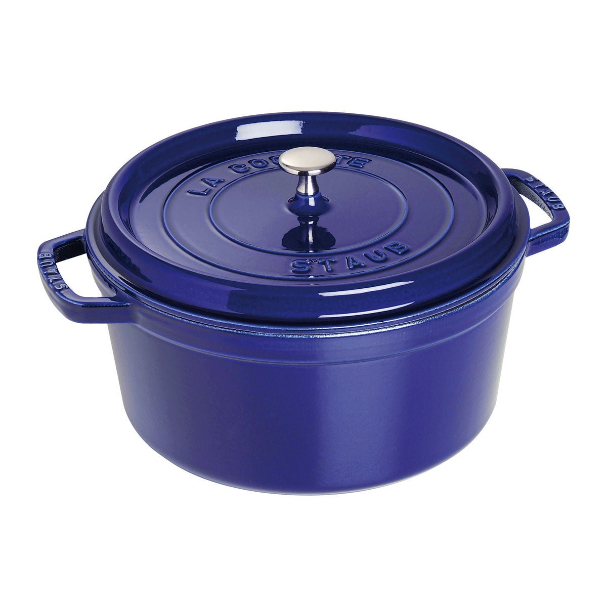 Cocotte Gryte 30 cm / 8,4 l, Rund, Mørkeblå, Støpejern - STAUB 🇫🇷 - GRYTE - Me & Max AS