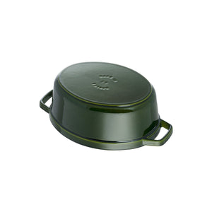 Cocotte Gryte 33cm / 6,7l, Oval, Basilikumgrønn, Støpejern - STAUB 🇫🇷 - GRYTE - Me & Max AS