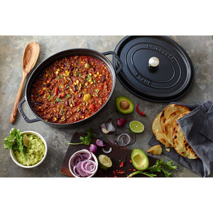 Cocotte Gryte 41 cm / 12,0l, Oval, Svart, Støpejern - STAUB 🇫🇷 - GRYTE - Me & Max AS