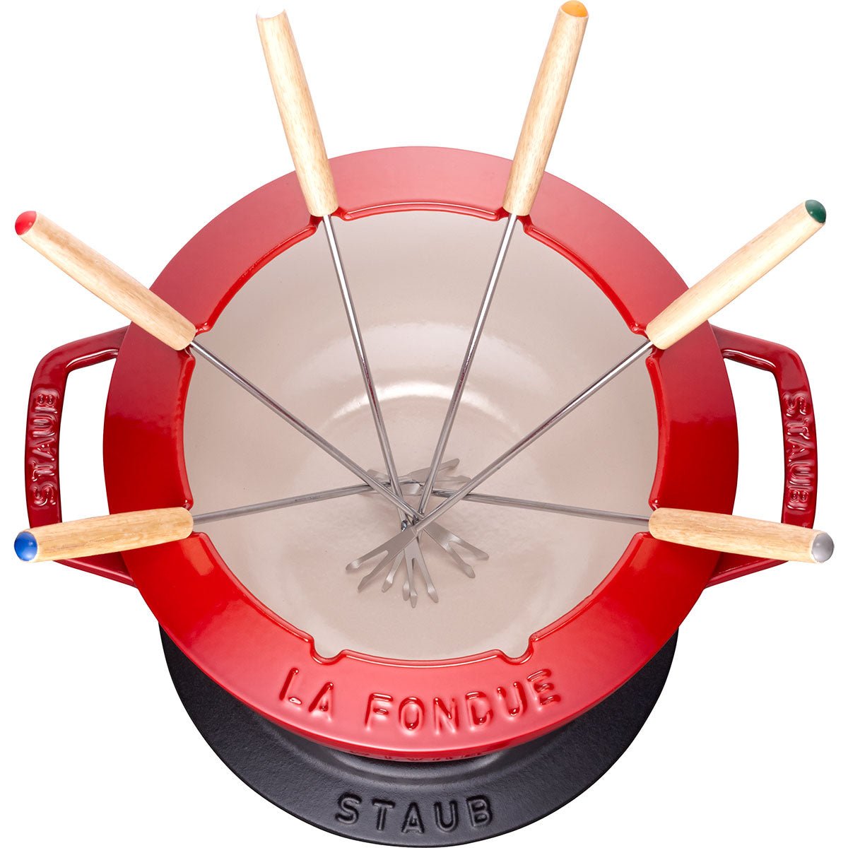 Fondue - sett 16 cm, kirsebærrød - STAUB 🇫🇷 - FONDUE - Me & Max AS