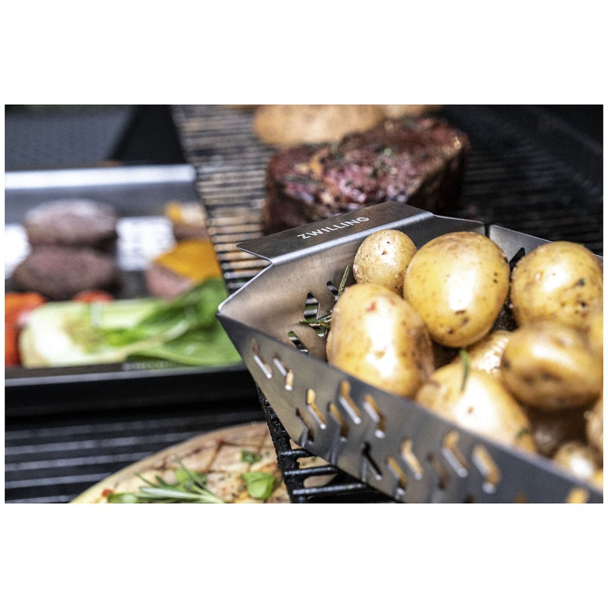 Grillkurv 25cm, S, rustfritt stål - ZWILLING BBQ+ - BBQ - Me & Max AS