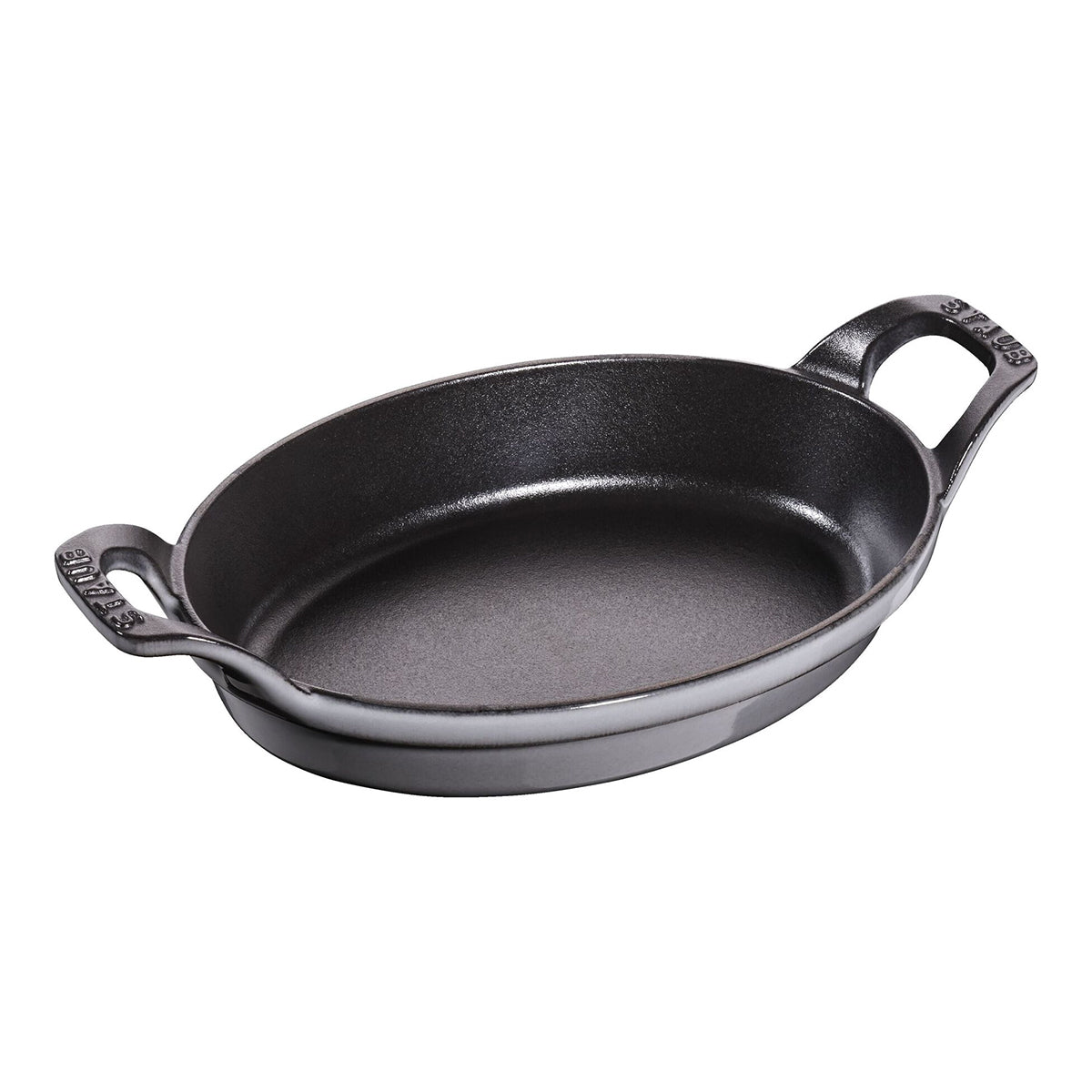 Ovnsform 21cm, oval, grafittgrå, støpejern - STAUB OVNSFORM 🇫🇷 - KERAMIKK - Me & Max AS