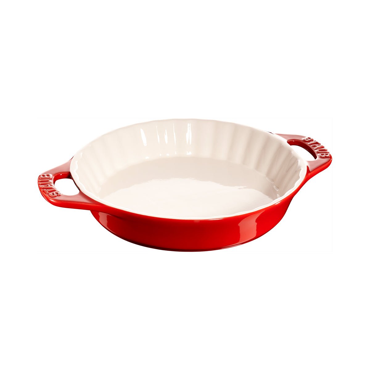 Pie form. 28cm, rød, keramikk - STAUB OVNSFORM 🇫🇷 - KERAMIKK - Me & Max AS