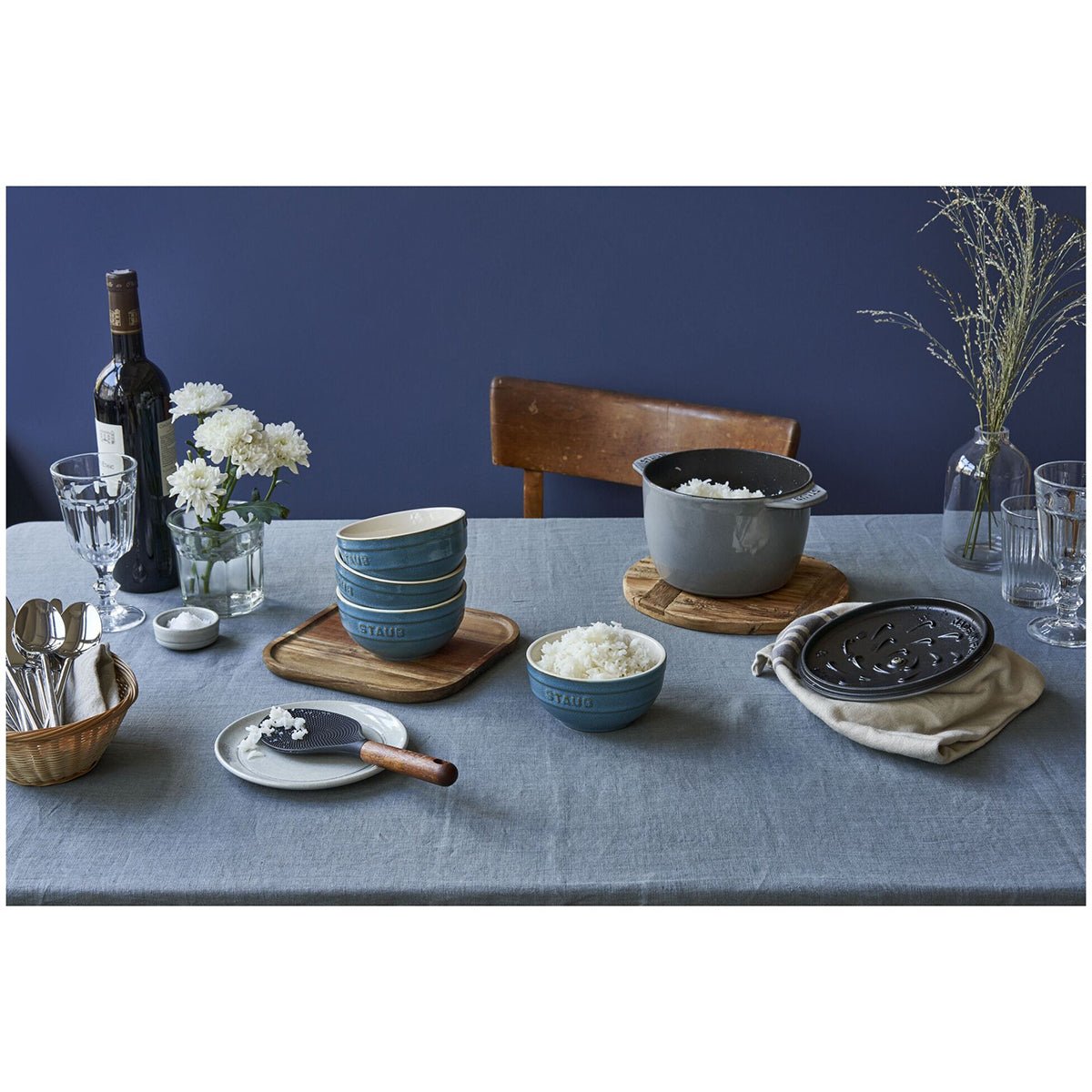 Ris - Cocotte 16cm / 1,7l, Rund, grafittgrå, Støpejern - STAUB 🇫🇷 - GRYTE - Me & Max AS