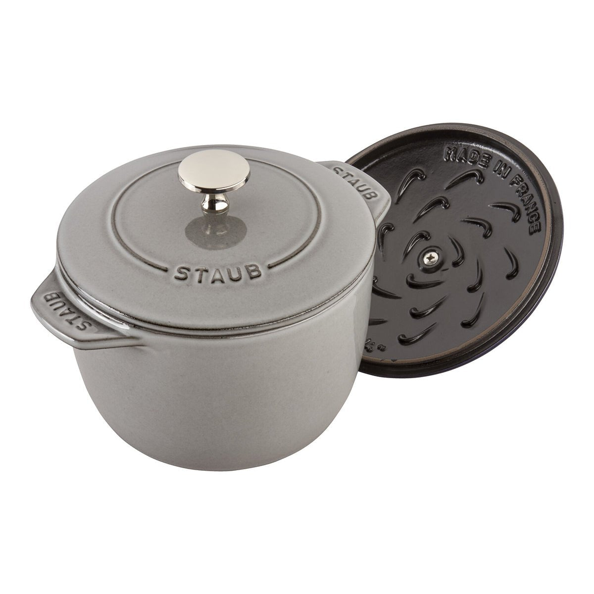 Ris - Cocotte 16cm / 1,7l, Rund, grafittgrå, Støpejern - STAUB 🇫🇷 - GRYTE - Me & Max AS
