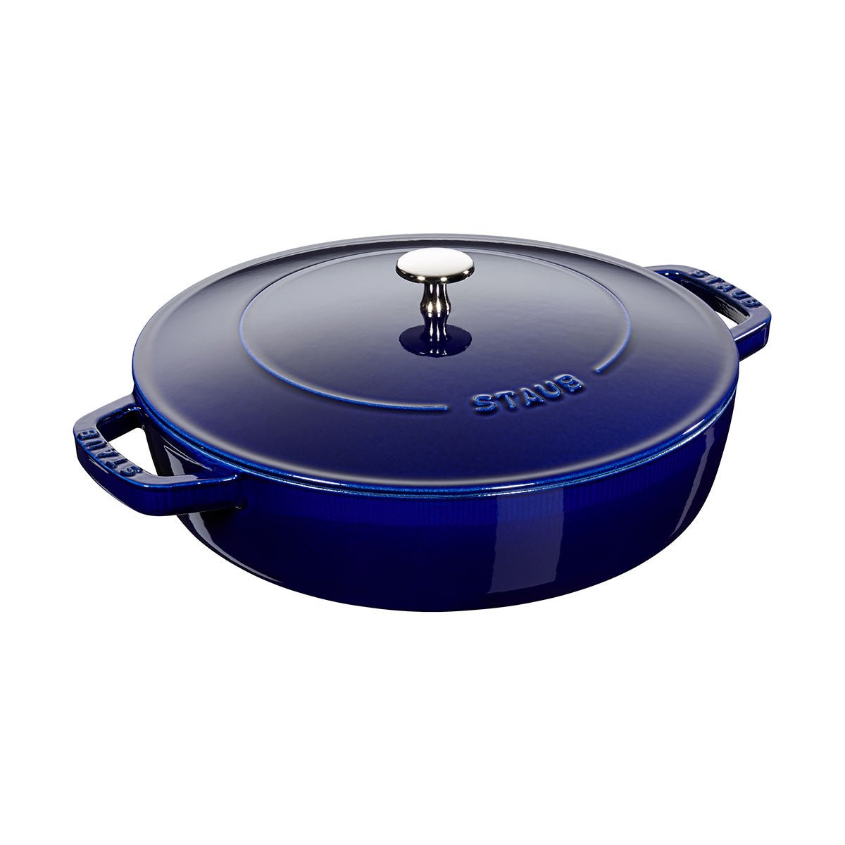 Sautepanne Chistera 24 cm / 2.4l, rund, Mørkeblå, støpejern - STAUB 🇫🇷 - GRYTE - Me & Max AS