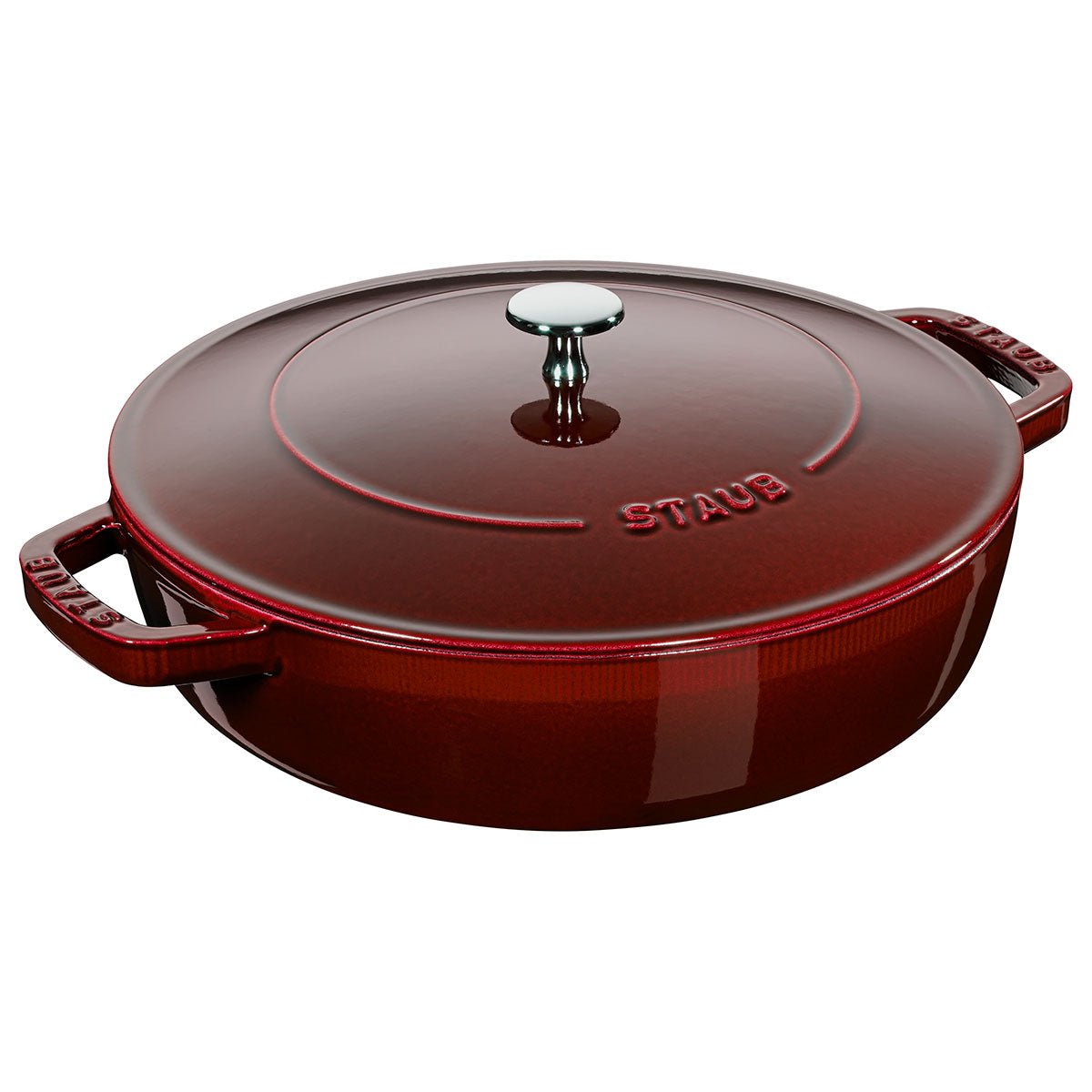 Sautepanne Chistera 28 cm / 3.7l, rund, Grenadine, støpejern - STAUB 🇫🇷 - GRYTE - Me & Max AS