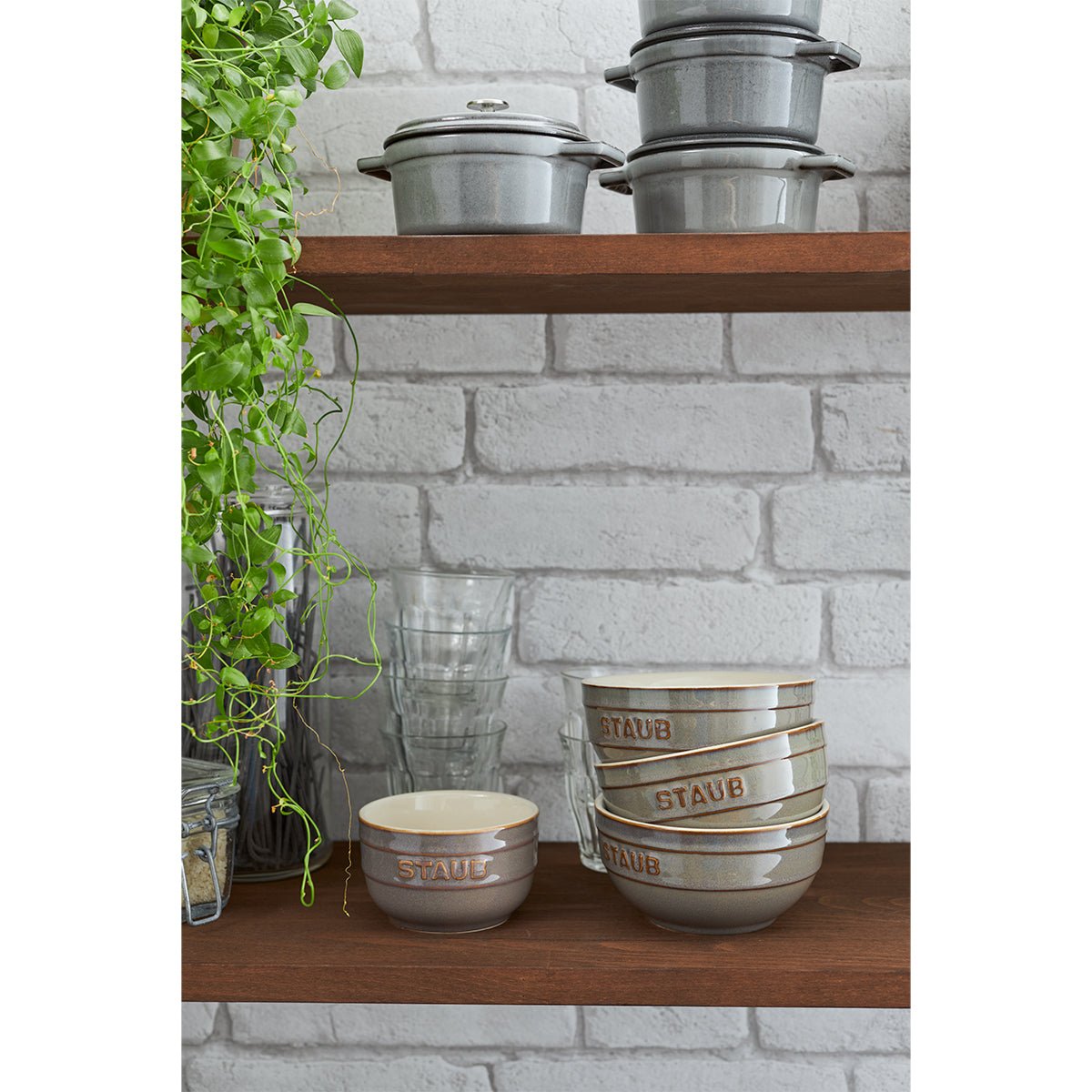 Skåler, 4 stk, 14 cm, antikk grå, keramikk - STAUB CERAMIC 🇫🇷 - KERAMIKK - Me & Max AS