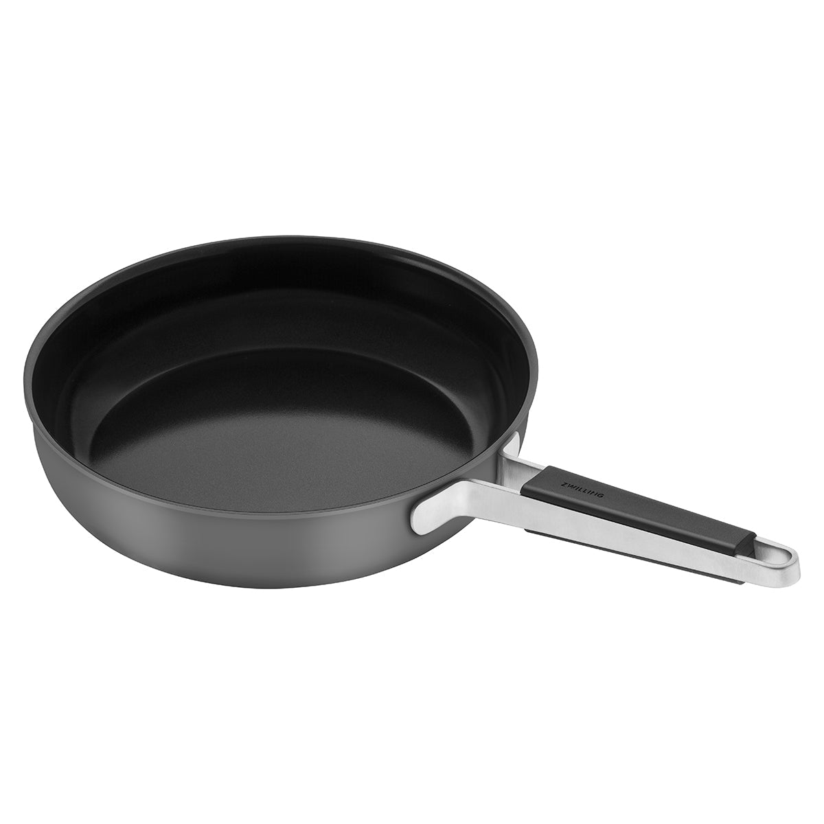 Stekepanne 28cm, keramisk non - stick - belegg, 18/10 rustfritt stål, grå - ZWILLING PURE - GRYTE - Me & Max AS