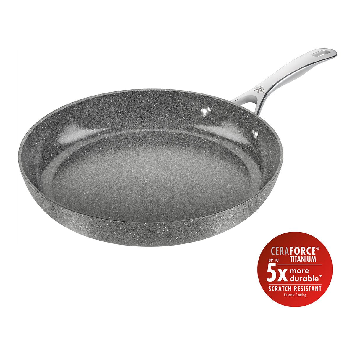 Stekepanne, 32cm, aluminium, titanforsterket keramisk - BALLARINI SALINA CERAMIC - STEKEPANNE - Me & Max AS