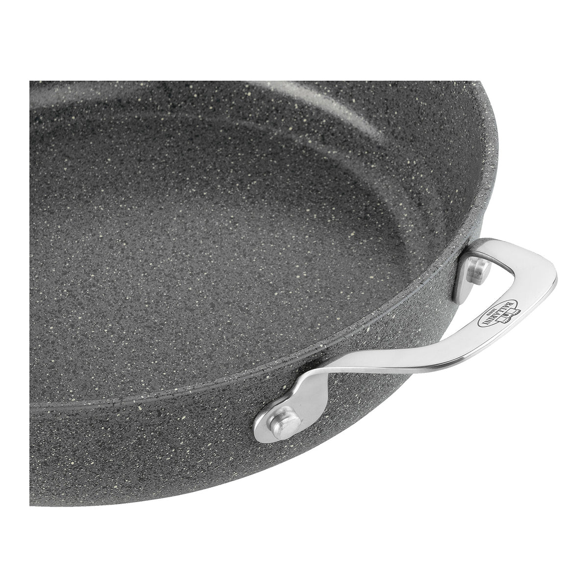 Traktørpanne med 2 håndtak og lokk, 28cm, aluminium, titanforsterket - BALLARINI SALINA CERAMIC - STEKEPANNE - Me & Max AS