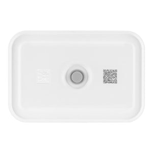 Vakuum - matboks - sett, L flat, 1.000ml / 6 deler, Plast, Semitransparent - Grå - ZWILLING FRESH - VAKUUM - Me & Max AS