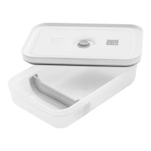 Vakuum - matboks - sett, L flat, 1.000ml / 6 deler, Plast, Semitransparent - Grå - ZWILLING FRESH - VAKUUM - Me & Max AS
