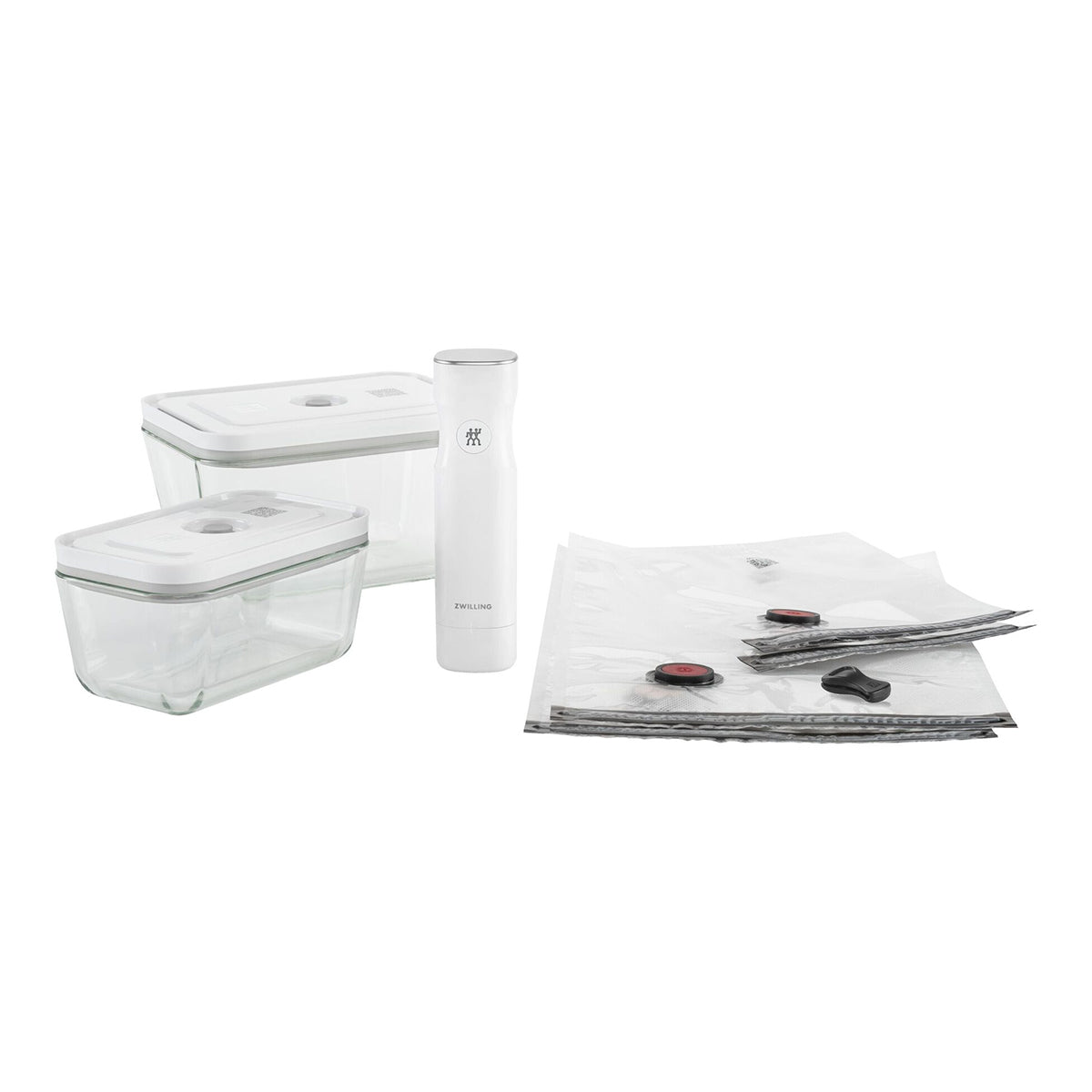 Vakuum startpakke, Glass / S/M, 7 deler, Hvit - ZWILLING FRESH - VAKUUM - Me & Max AS