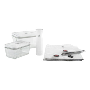 Vakuum startpakke, Glass / S/M, 7 deler, Hvit - ZWILLING FRESH - VAKUUM - Me & Max AS