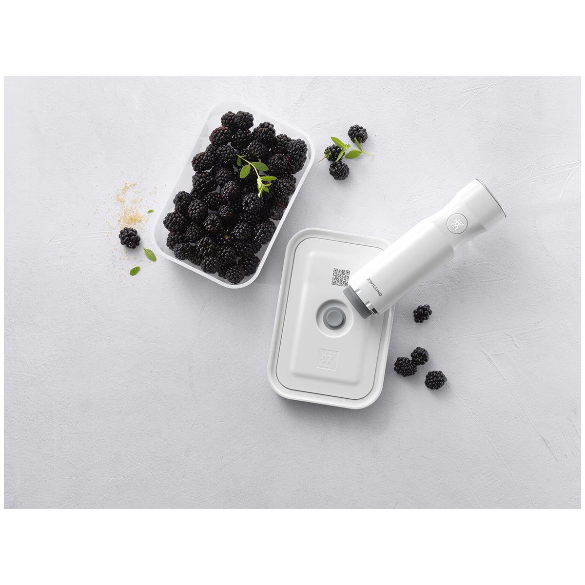 Vakuumbeholder M, 1.100ml, Plast, Semitransparent - grå - ZWILLING FRESH - VAKUUM - Me & Max AS