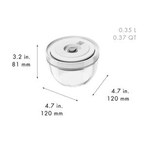 Vakuumskålsett med vakuumlokk S/M/L / 6 - deler, Glass, Hvit - ZWILLING FRESH - VAKUUM - Me & Max AS