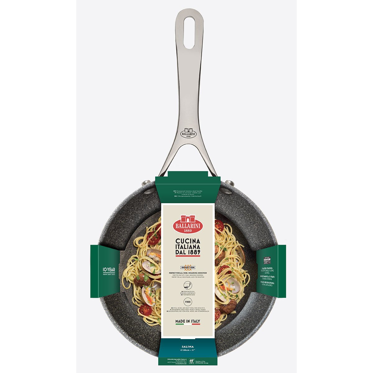 Wok 30cm, aluminium, titanforsterket keramisk non - stick - belegg - BALLARINI SALINA - STEKEPANNE - Me & Max AS